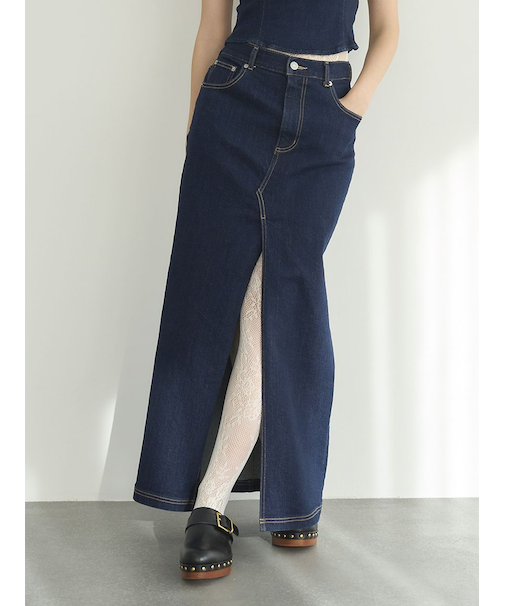 デニムロングスカート