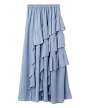 【WEB限定00サイズ】ラッフルフリルティアードスカート