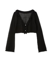 フリルニットカーディガン