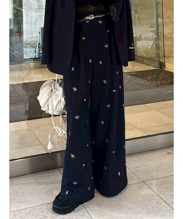 【LILY BROWN×KEITA MARUYAMA】sakuraエンブロイダリートラウザーズ