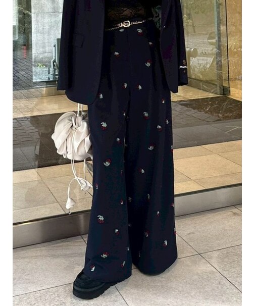 【LILY BROWN×KEITA MARUYAMA】sakuraエンブロイダリートラウザーズ