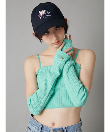 【LILY BROWN×KEITA MARUYAMA】アームウォーマ付きニットベアトップ