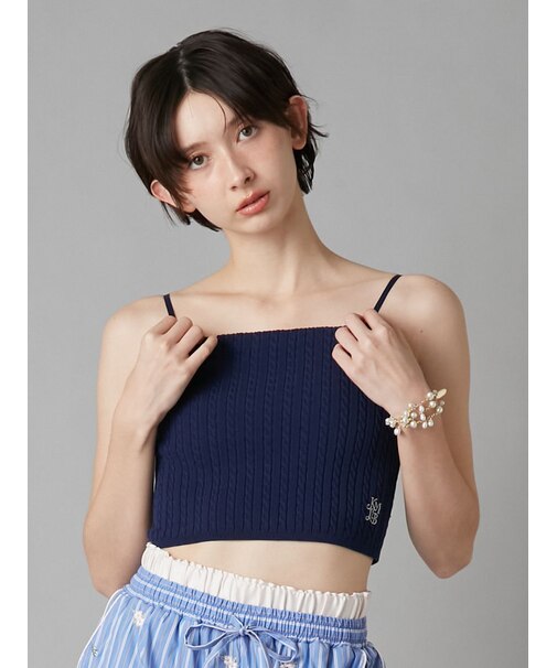 【LILY BROWN×KEITA MARUYAMA】アームウォーマ付きニットベアトップ