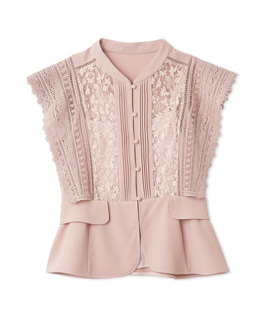 スイッチングレースブラウス