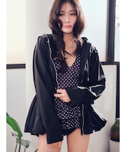 【UVカット】撥水ペプラムシアーブルゾン