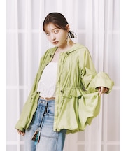 【UVカット】撥水ペプラムシアーブルゾン