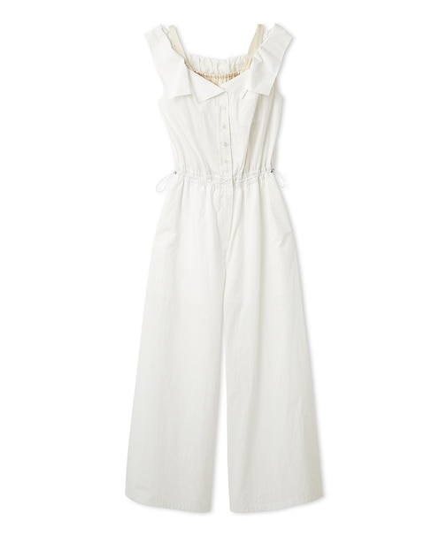 サテンキャミレイヤードオフショルコンビネゾン