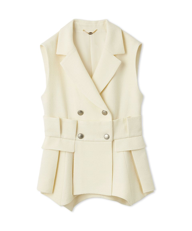 ツイードプリエペプラムジレ