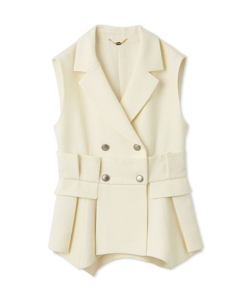 ツイードプリエペプラムジレ