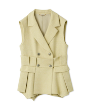 ツイードプリエペプラムジレ