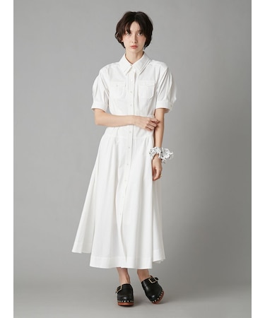 ポケットディティールシャツワンピ