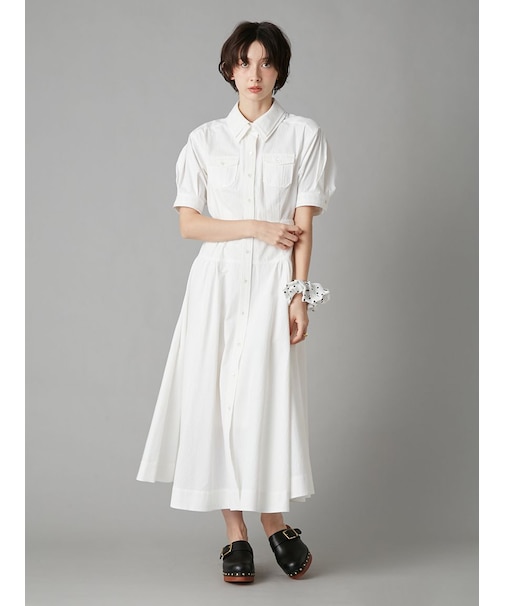 ポケットディティールシャツワンピ
