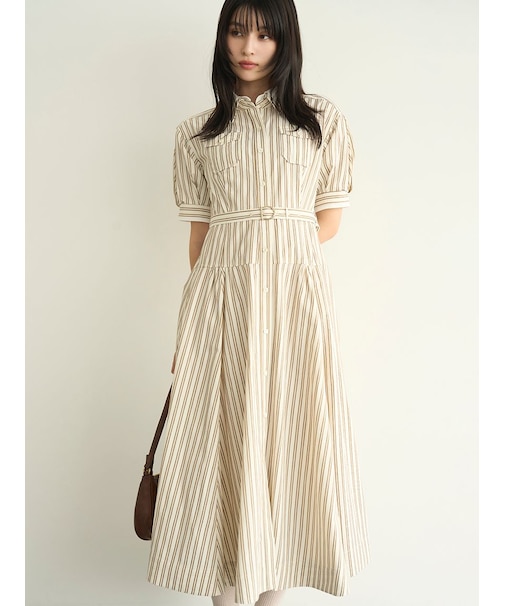 ポケットディティールシャツワンピ