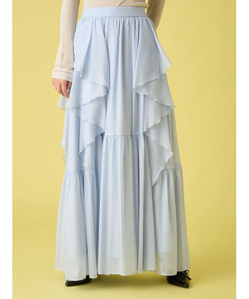 シアーカスケードボリュームスカート