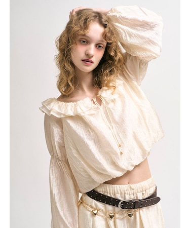 エアリーダブルフリルブラウス