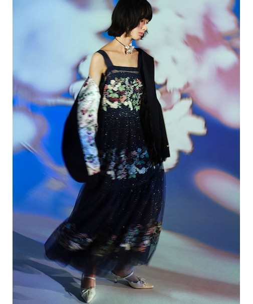 【LILY BROWN×KEITA MARUYAMA】エンブロイダリーチュールドレス