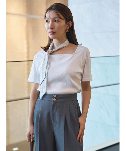 骨格タイプ別カップインTシャツ【ナチュラル】（接触冷感）