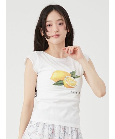 [L.B CANDY STOCK]フルーツビジューTシャツ