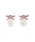 [L.B CANDY STOCK]ビジューリボンパールピアス