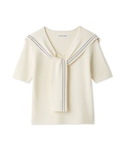 レイヤードセーラーカラーニット