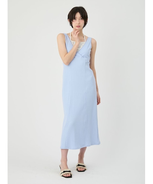 レイヤードカットキャミワンピース