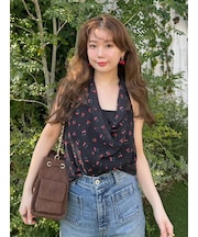フルーツシフォンホルタートップス