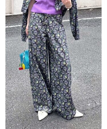 【LILY BROWN×ANNA SUI】バタフライワイドデニムパンツ