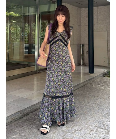 【LILY BROWN×ANNA SUI】フラワープリントワンピース