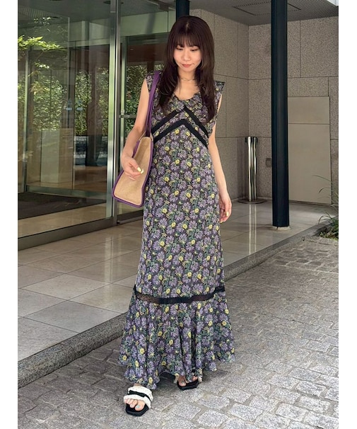 【LILY BROWN×ANNA SUI】フラワープリントワンピース