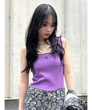 【LILY BROWN×ANNA SUI】バイカラーニットキャミソール