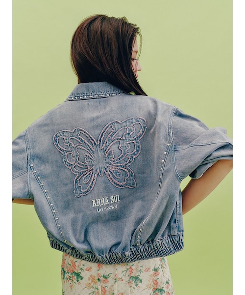 LILY BROWN×ANNA SUI】スタッズデニムシャツブルゾン｜リリーブラウン