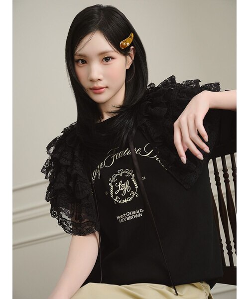 USAGI ONLINE/ZOZOTOWN限定】リボンドッキングTシャツ｜スナイデルの