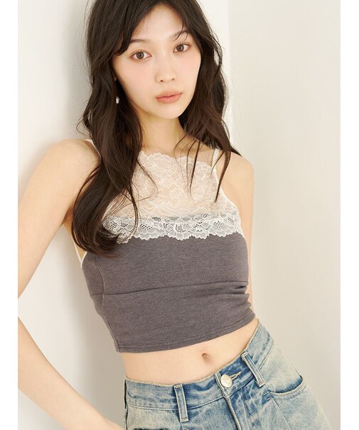 【LILY BROWN Lingerie】ハイフロントレースブラレット