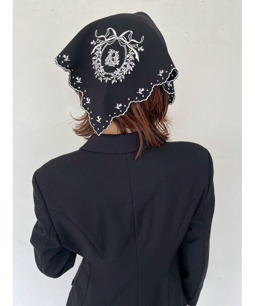 クラシカルリボン刺繍スカーフ