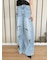 【WEB限定00サイズ】[L.B CANDY STOCK] フラワービジューデニムパンツ