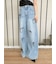 【WEB限定00サイズ】[L.B CANDY STOCK] フラワービジューデニムパンツ