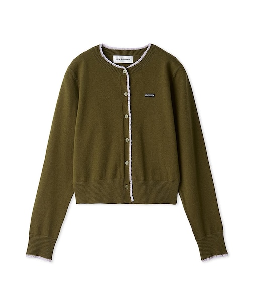 【限定カラー】スカラップトリムニットカーディガン