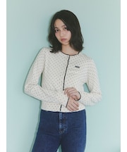 【限定カラー】スカラップトリムニットカーディガン