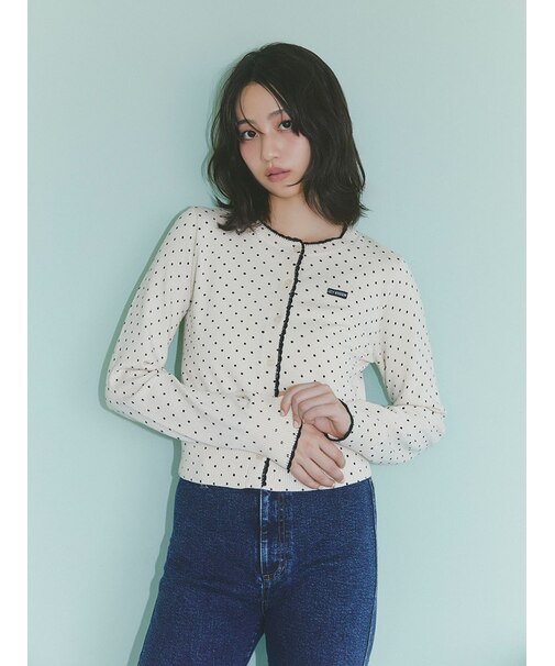 【限定カラー】スカラップトリムニットカーディガン