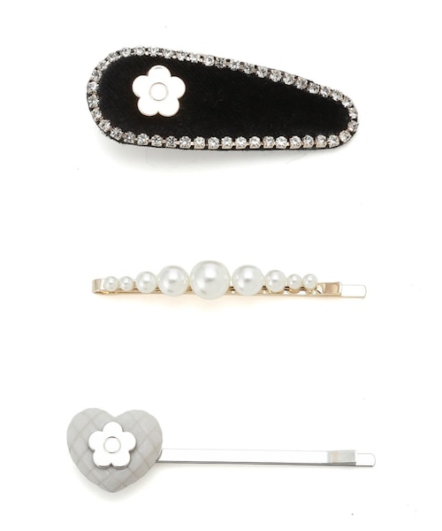 マリークヮントコラボ Lily Brown ブラックリボンヘアピン LILY BROWN×MARY QUANT】ヘアクリップSET｜リリーブラウンの通販