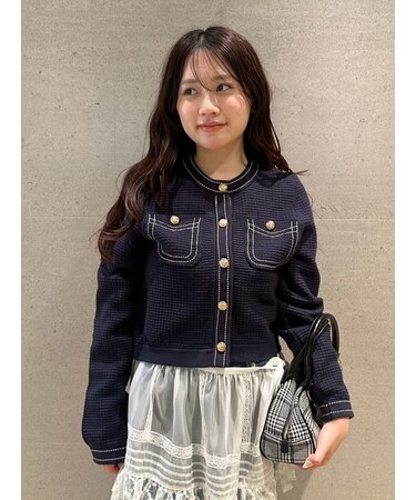 ラインディテールニットジャケット