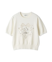 [L.B CANDY STOCK] ビジューエンブロイダリーニットトップ
