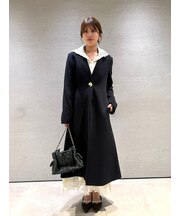 【アウター先行予約】フラワーモチーフチェスターコート
