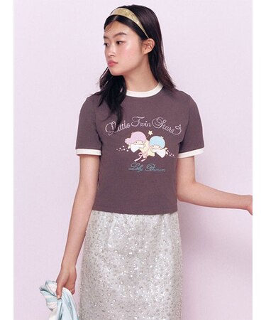 【リトルツインスターズ（キキ＆ララ）】ビジューTシャツ