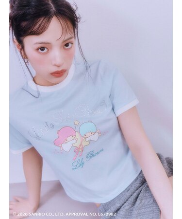 【リトルツインスターズ（キキ＆ララ）】ビジューTシャツ