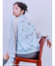【リトルツインスターズ(キキ&ララ)】リバーシブルサテン刺繍スカジャン