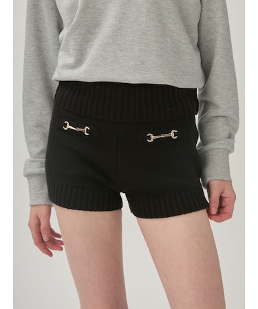 バルキーニットショートパンツ
