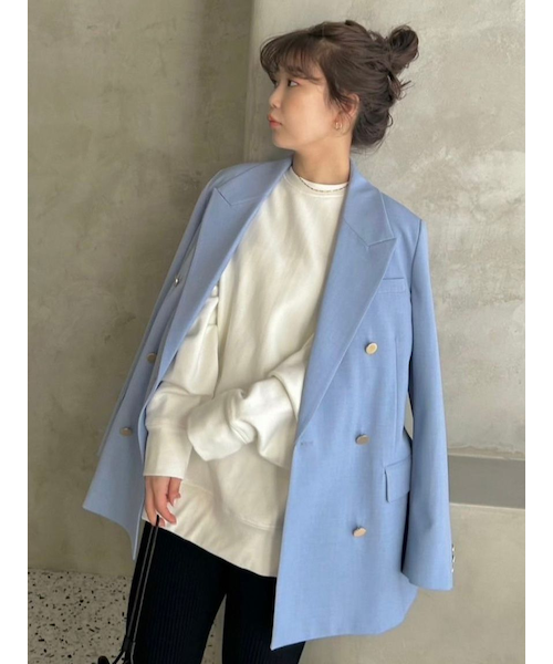 【美品】Mila Owen 金ぼたんダブルブレストロングブレザー 金釦ダブルブレストロングブレザー｜ミラオーウェンの通販
