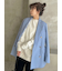 金釦ダブルブレストロングブレザー