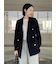 金釦ダブルブレストロングブレザー